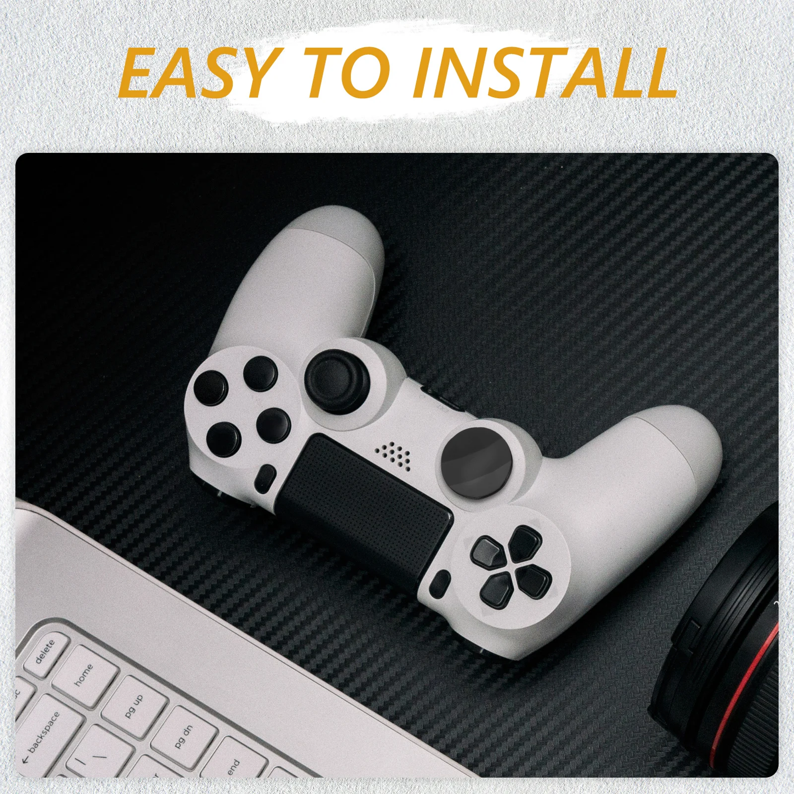 

1Set Metal Controller Paddles Stylish Replacement Parts Practical Easy Installation Enhance Gaming Experience Classic Design