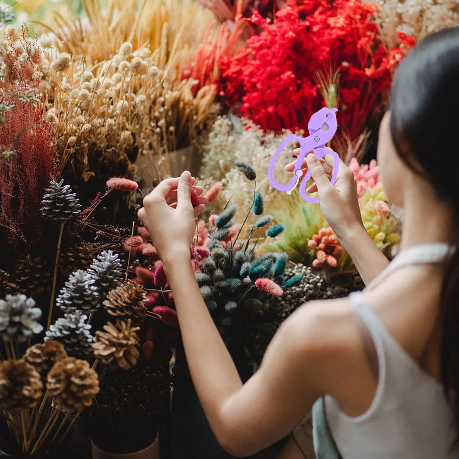 

Flower Punching Pliers Floral Pruning Scissors Garden for Trimming Human Body Cutting Stems Cleaner Cutter Metal