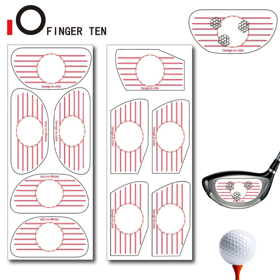 Durable Training Tool Golf Club Impact Tape Labels for Oversized Woods Ball Hitting Recorder Putter Stickers Red Drop Shipping