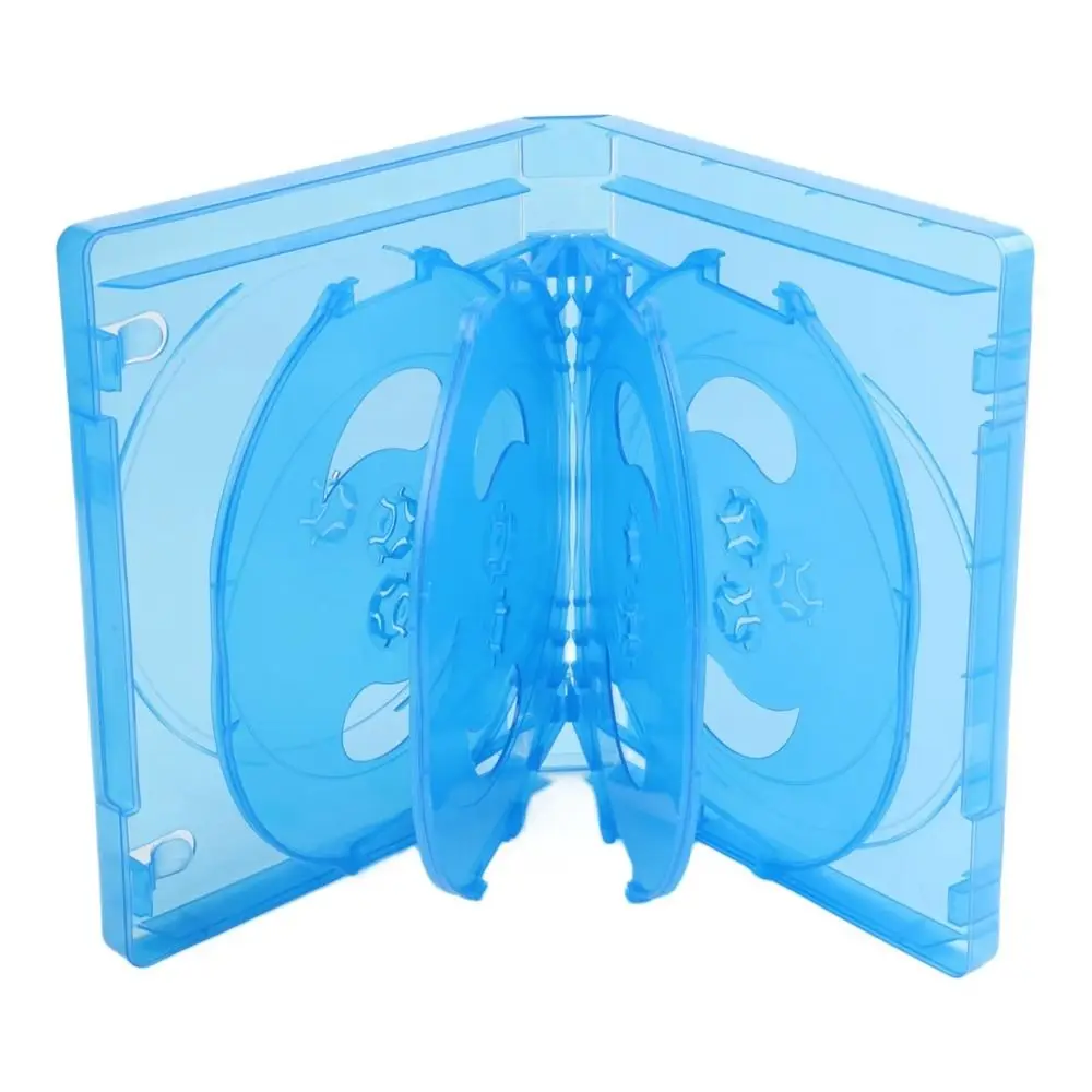 Practical Plastic CD Case 10 Discs Capacity Random Hole Design Discs Storage Bracket Box Game Discs Case Home Organization