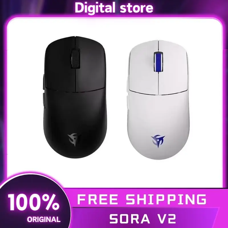 

Ninjutso Sora V2 Gamer Mouse Support 8k 2.4G Wireless Mouse 8000Hz PAW3395 Lightweight APEX CSGO Esports FPS in stock Gamer Mice