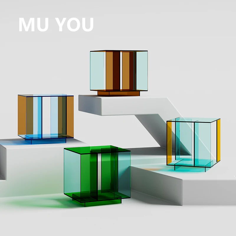 طاولة قهوة أكريليك حديثة وبسيطة وطاولة جانبية جديدة لغرفة المعيشة وغرفة النوم لرف المجلات واستخدام الأثاث المنزلي