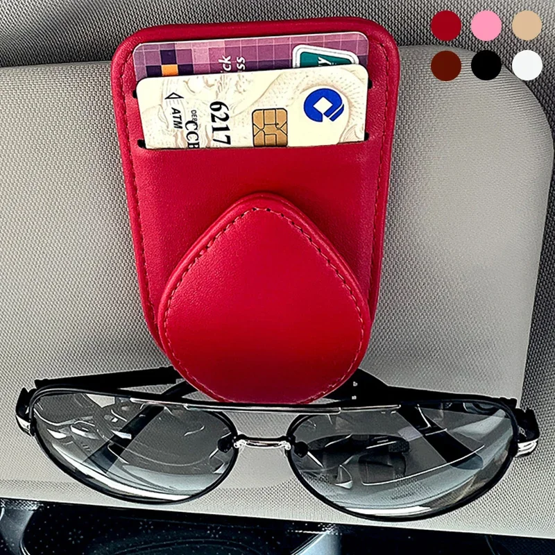 

Universal Car Organizer Glasses Case Multifunction Auto Sun Visor Sunglasses Bracket Card Ticket Storage Car Accessories 7x12cm