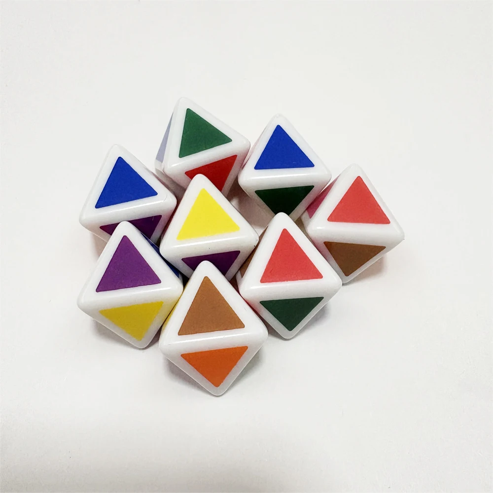 Fotografia 6: 8 Pçs/set 8 Lados Cor Dados D8 Dados Jogo de Quebra-cabeça Engraçado
