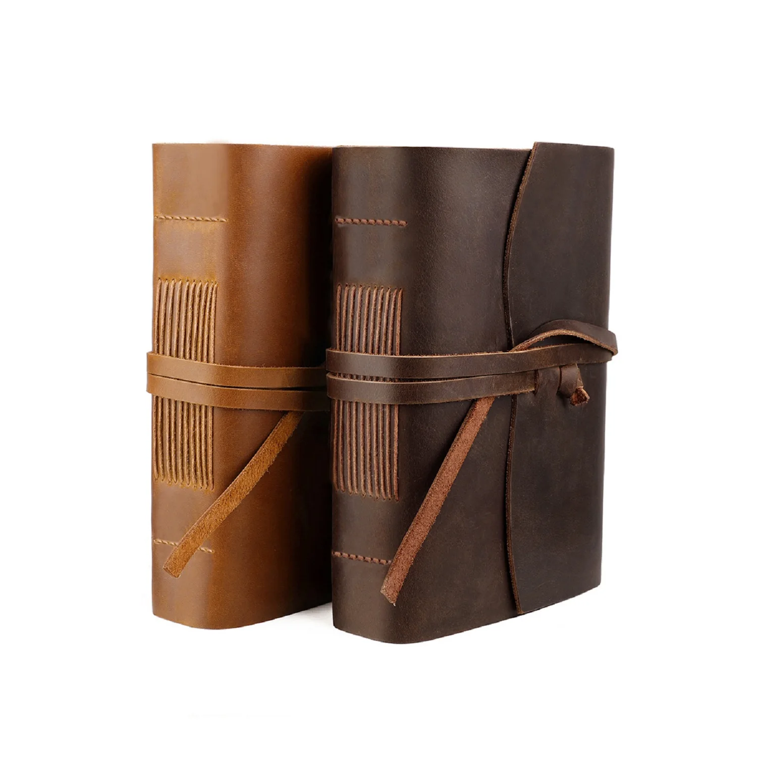 Makeasy 本革ジャーナルノートブック A6/A7 日記ジャーナル ライティング用 ヴィンテージスタイルジャーナル アーティスト、旅行者用