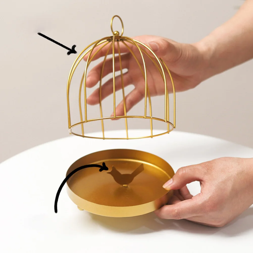 

Retro Iron Holder Bird Cage Design Home Bedroom Living Room Outdoor Bathroom Decoration Mosquito Repellent