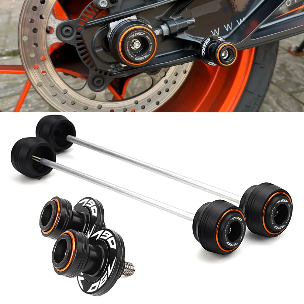 Per KTM 790 DUKE Duke790 2018-2024 2025 Moto Anteriore Asse Ruota Posteriore Crash Slider Protector M10 Forcellone Bobine Slider Stand