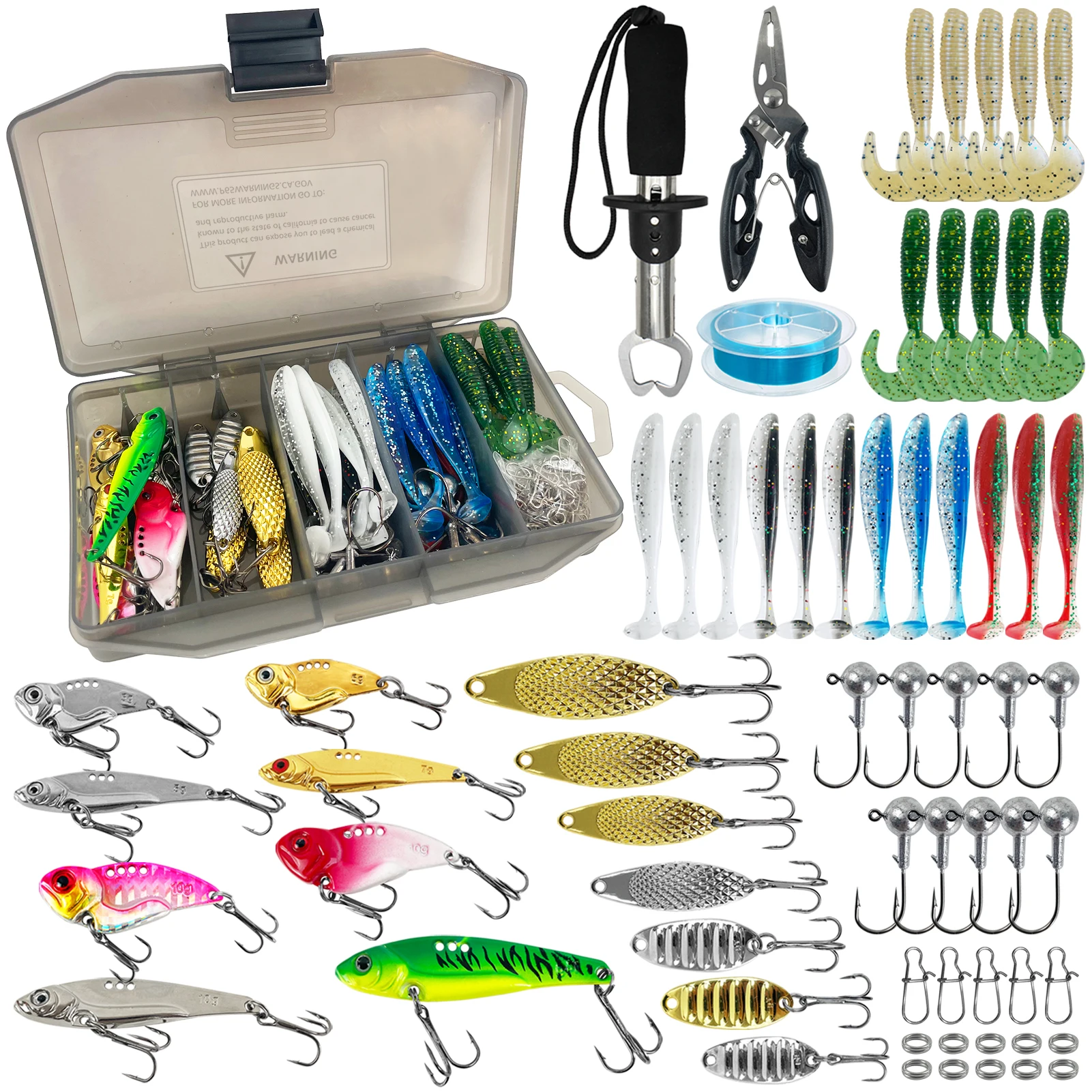 FREE FISHER Kit señuelo VIB de metal wobbler para vinilos