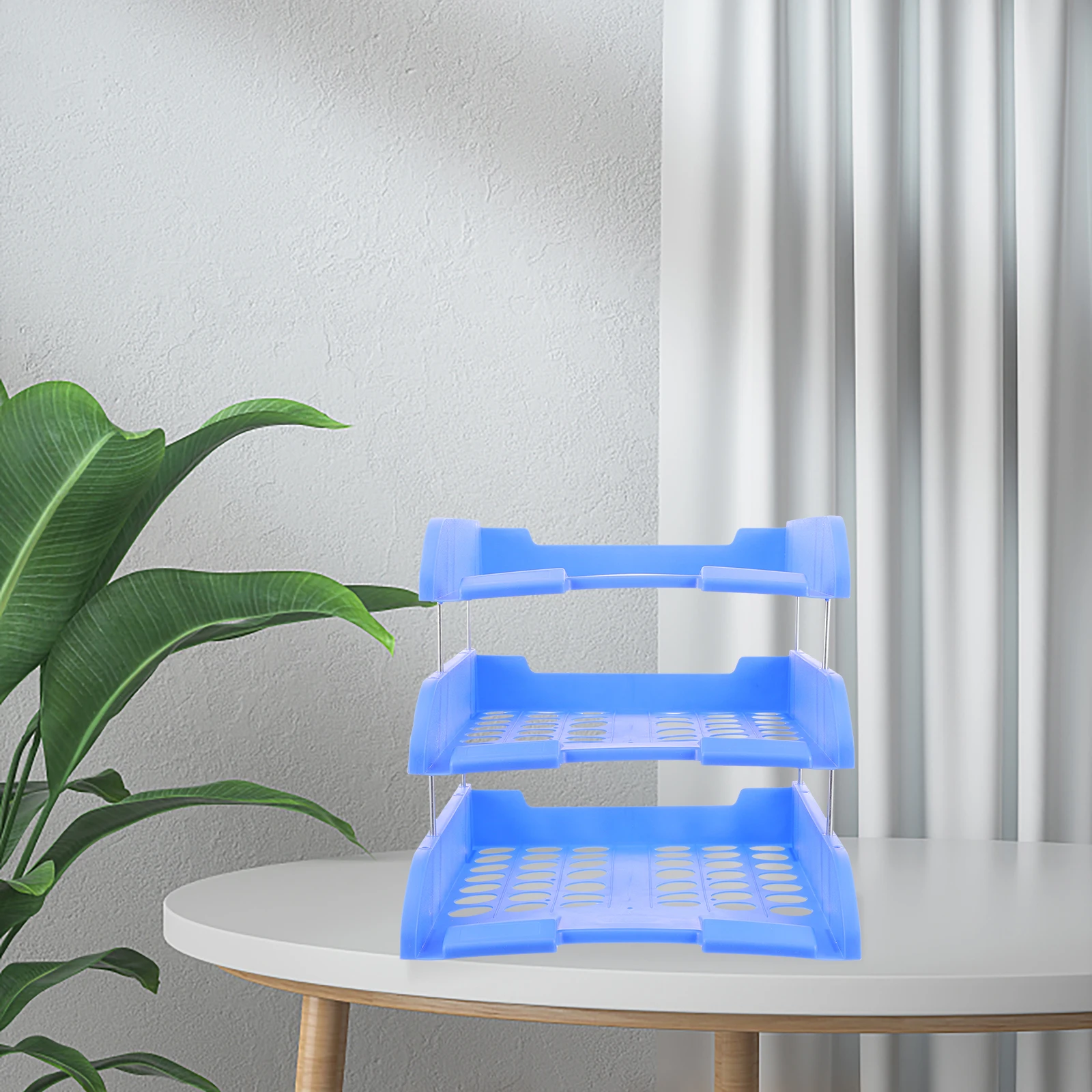 

3 Tier Document Tray Office Desk ganizer Stackable Paper Rack Folder Plates Letter Storage Desktop File Folder Solution