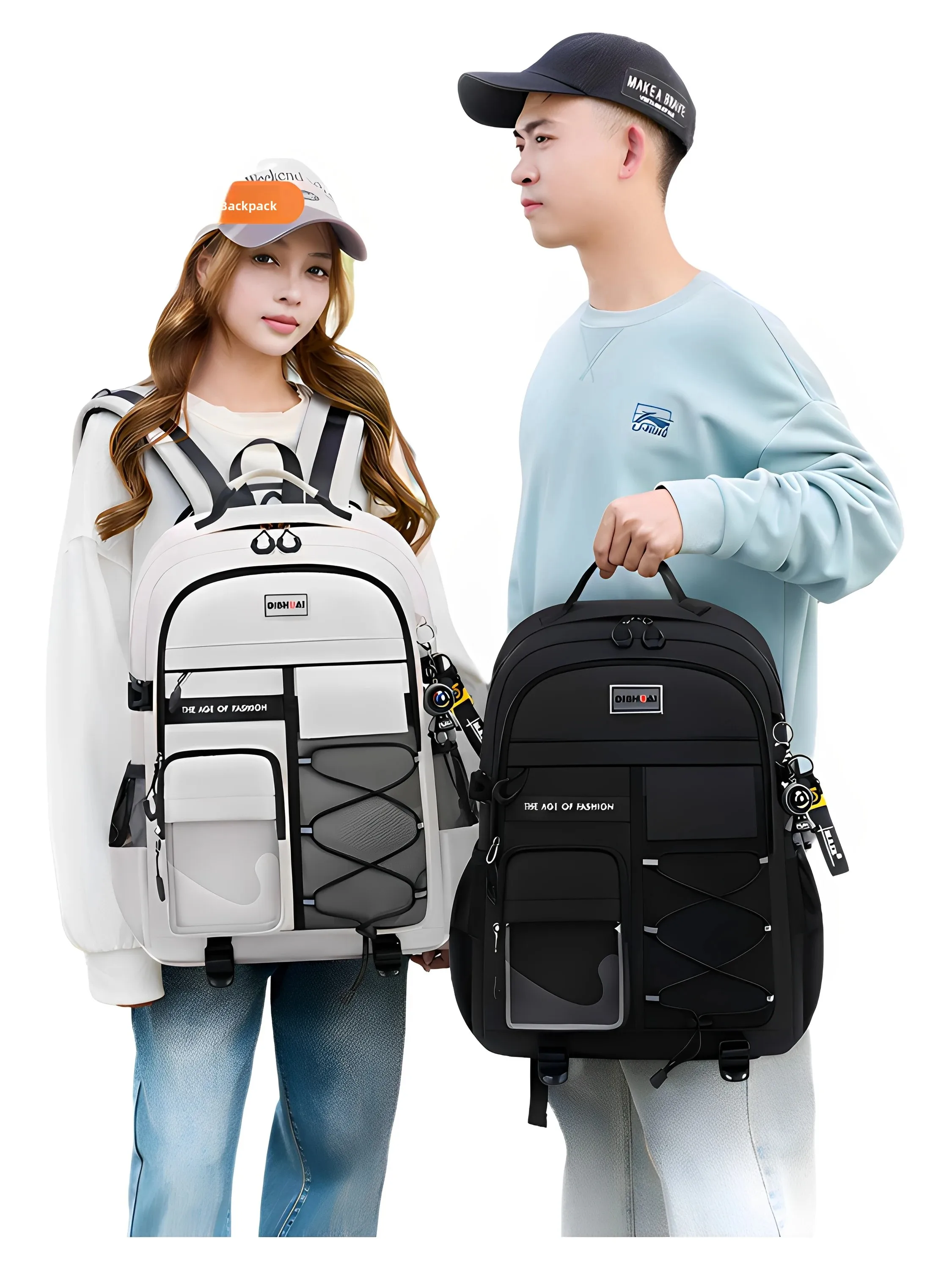 Casual Large Capacity Double Shoulder Backpack for High School Boys And Girls with Spine Protection Travel Friendly And Water...