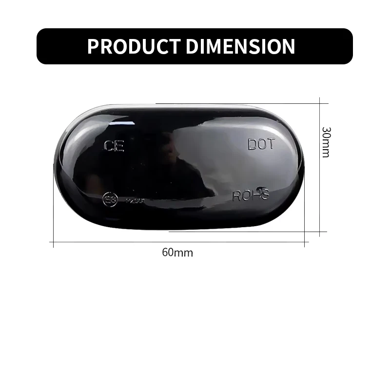 2PCS Car LED No Dynamic For Wuling Hongguang MINIEV 2020 2021 2022 Zhiguang V 6376E/6400 E10 EV50 Side Marker Turn Signal Light