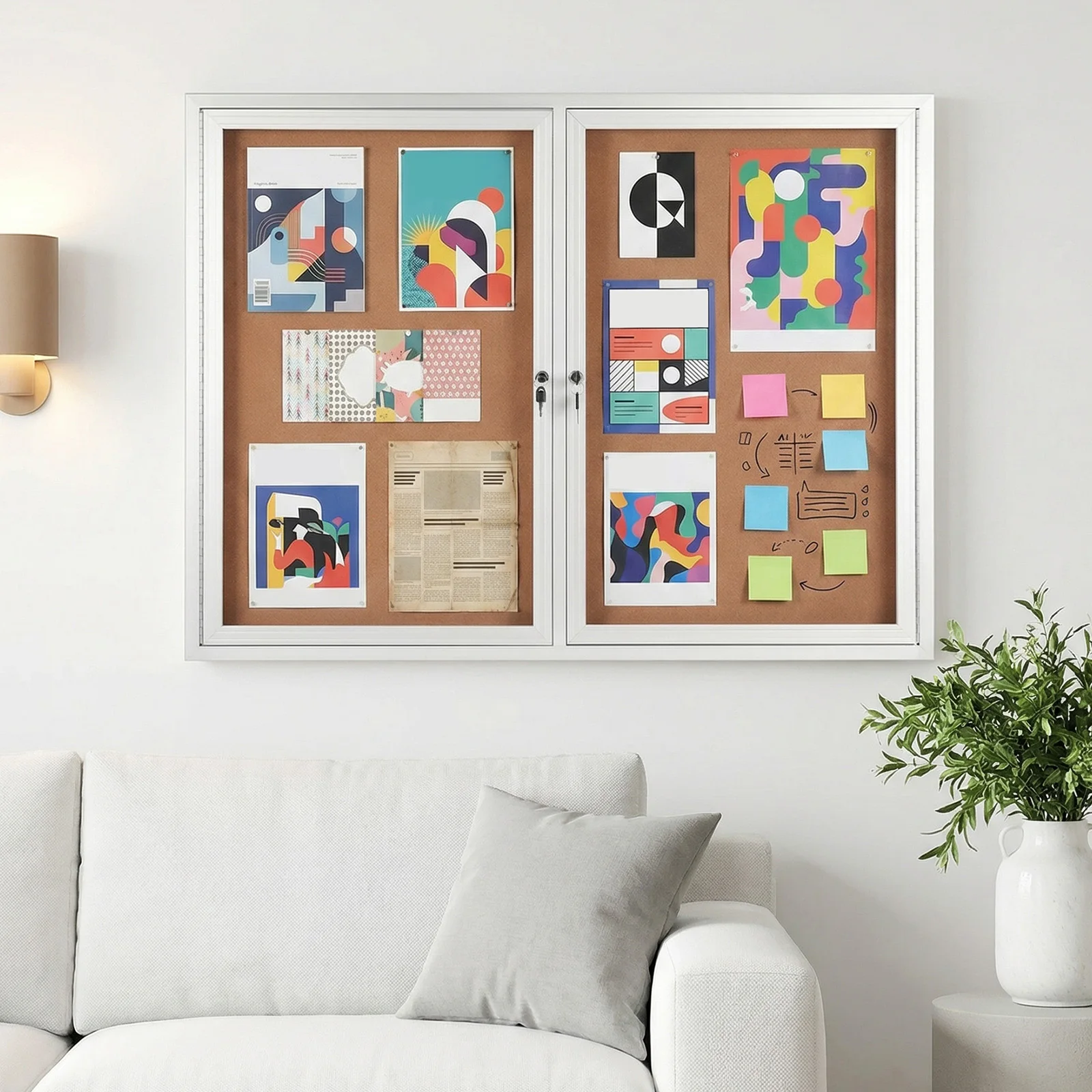 

Уличный запираемый демонстрационный шкаф с алюминиевой рамой, закрытой пробковой доской и стеклянной дверцей с замком для школ, офисов, классов, коммерческих помещений