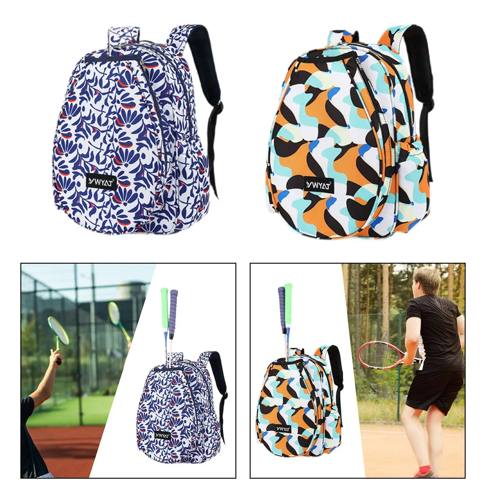 

Tennis Backpack Multifunctional Tennis Bag for Travel Badminton Racquet Pickleball Paddles Balls Accessories Tennis Racket