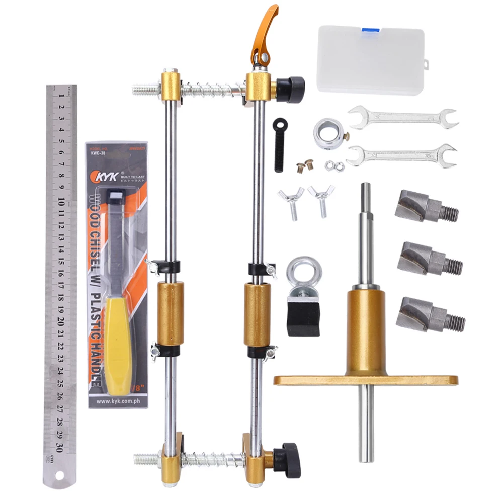 Máquina ranuradora de agujero de cerradura de puerta de carpintería, plantilla de mordida de cerradura de puerta, plantilla de cerrajero, abridor de