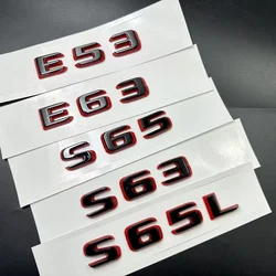 New Style Two Tone Letters Numbers Emblem E43 E53 E63 S65 C E S CLASS for 2024 Car Trunk Rear W212 W213 W214 Car Accessories