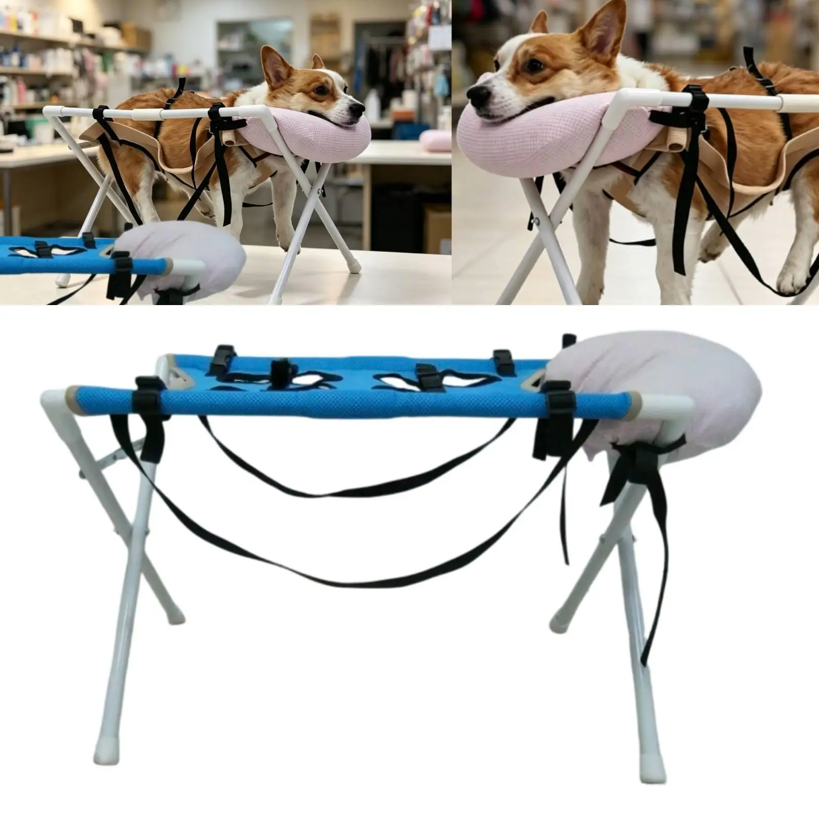 Pet Grooming Table Foldable with Pillow Bathing Stand Pet Washing Station for Pets Bathing Nail Trimming Shop Picking Ears Home