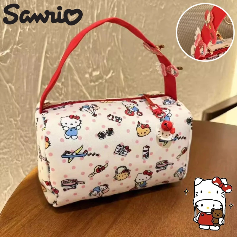 

Sanrio Hello Kitty Cartoon Cosmetic Bag Anime Portable Large Capacity Women Travel Makeup Bag Cute Washing Bag Storage Bags Gift