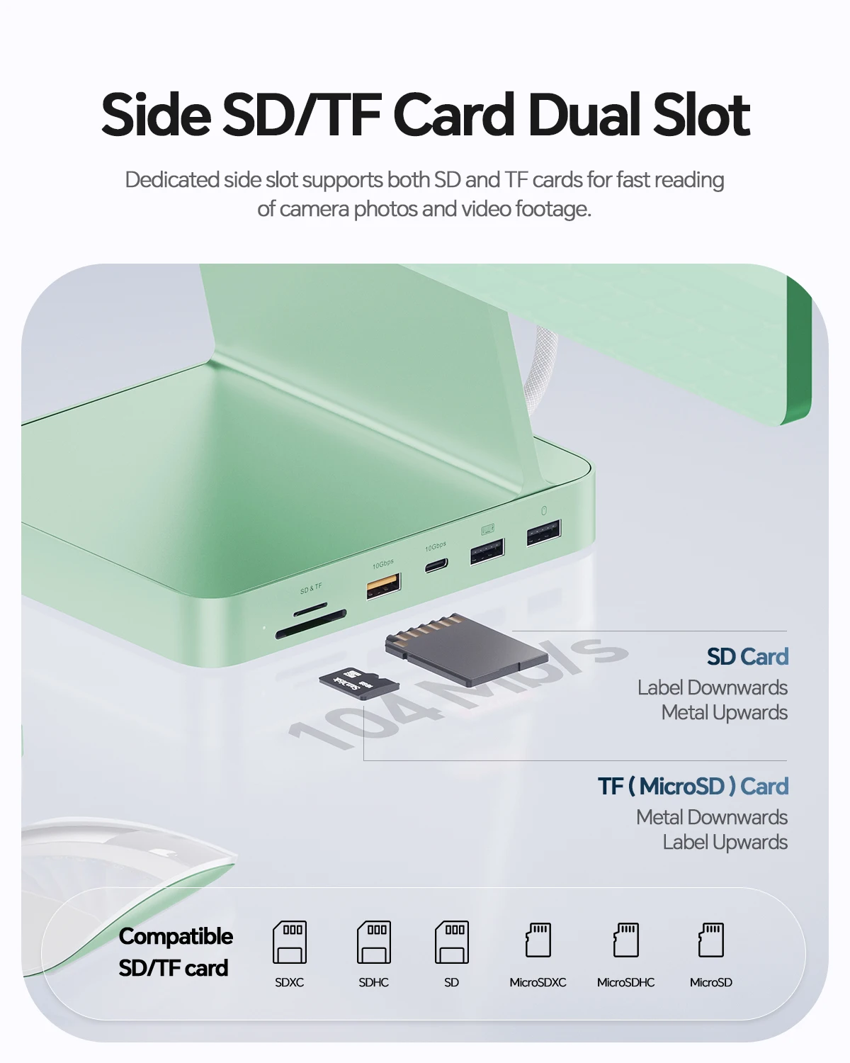 PULWTOP USB C 허브 아이맥 24인치 M1 M3 M4용, M.2 SSD 지원(미포함) 4K H, 2.5G 이더넷, USB A/C 최대 10Gbps, S…