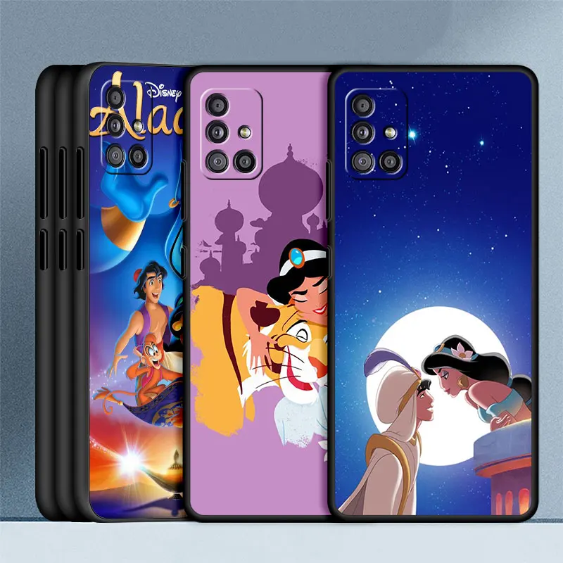 Disney Aladdin Jasmine Case For Samsung Galaxy A52 A53 A12 A13 A32 A33 A23 A51 A71 A21s A22 A72 A54 A14 A31 A15 Phone Cover