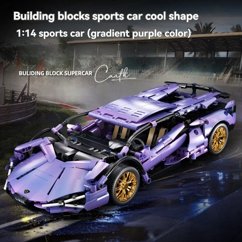 

DIY Creative Desktop Ornament Super Racing Car 1000pcs Blocks Set Technical MOC Style Building Toy Gift Adult Children Christmas