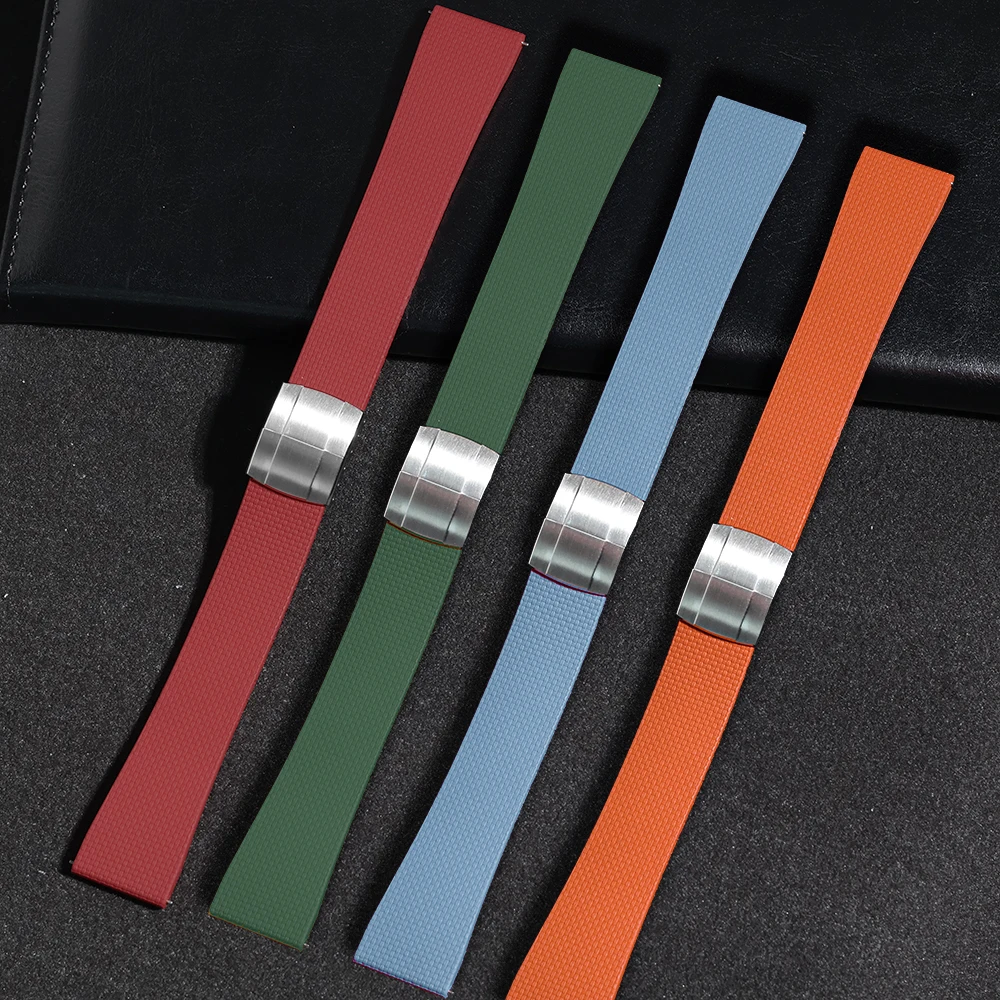 Cinturini per orologi da uomo 20mm 22mm Cinturini per orologi universali CTS FKM per Rolex Catier Tank Omega Seiko Oris