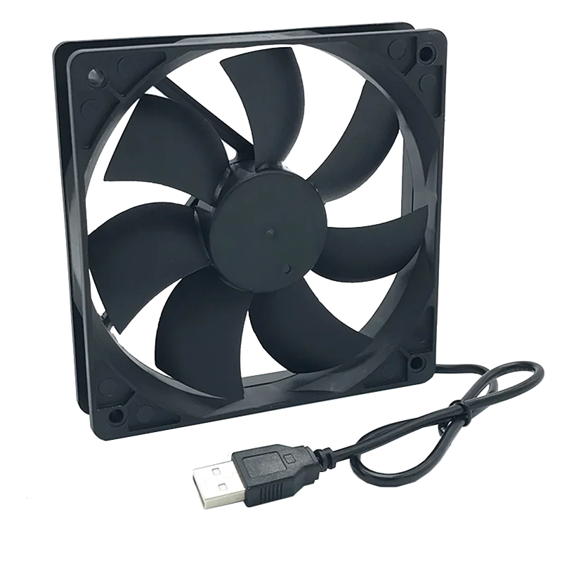 120mmx120mmx25mm 80mmx80mmx25mm 12Volt Fluid Bearing USB Exhaust Cooling Fan