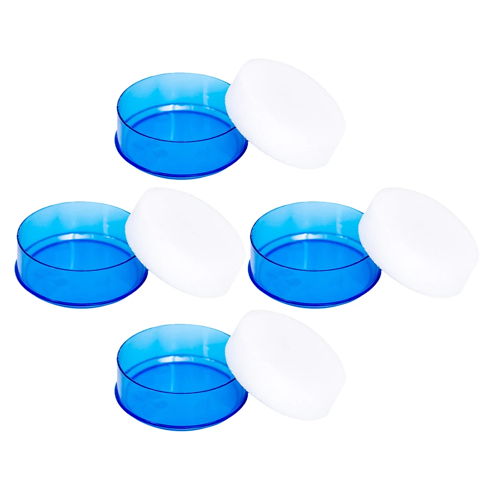 4pcs Finger Moistener For Counting Money Sponge Cup Design Cash Handling Bank Office Use Desktop Sponge For Sorting Paper Stamp