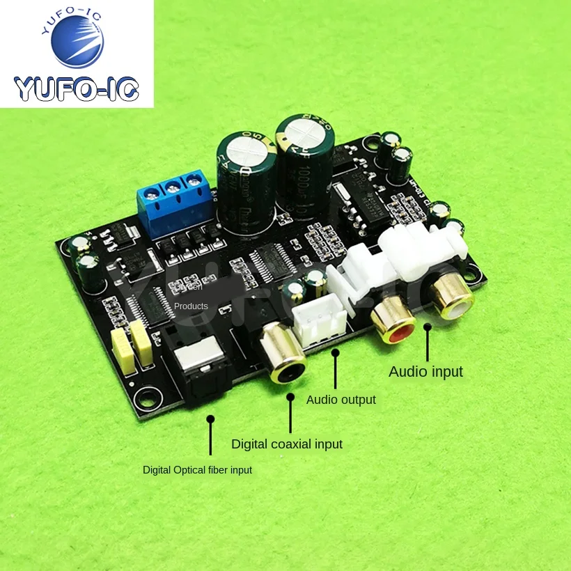 Free Ship 1pcs Coaxial Fiber DAC Decoder Board HiFi Enthusiast High-Fidelity CS8416CS4398 Chip 24BIT192KHz