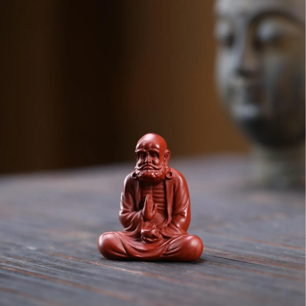 Purple Clay Pet Daruma Figurine Set Accessory Set, Direct Sales From Manufacturer, Tea Toy Character Sculpture