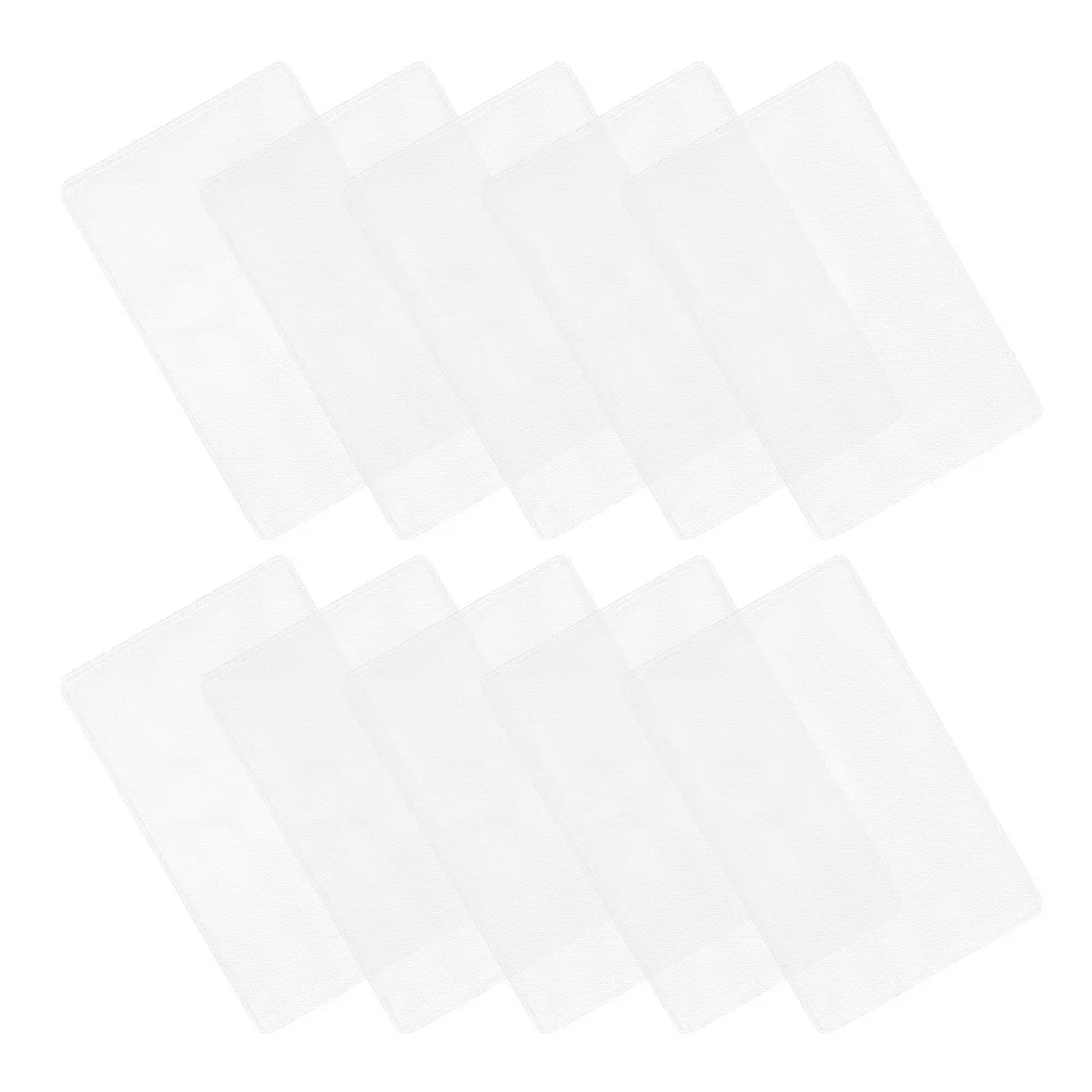 

50Pcs Clear Plastic Badge Sleeve Semi-Translucent Card Protectors Waterproof Dustproof Id Business Credit Card Covers