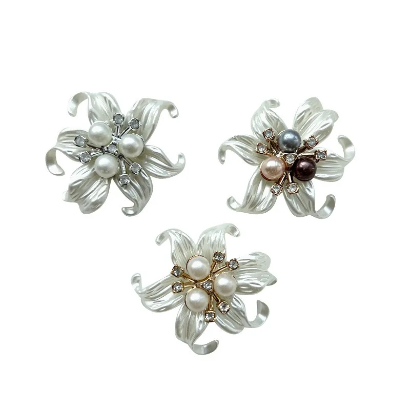 Starfish Pearl Flower Cufflinks Shirt Suit Dress Decoration Button Chest Decoration Popper