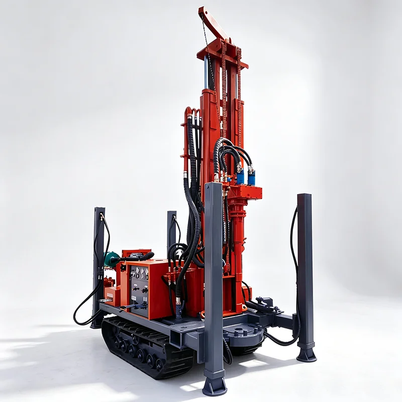 Multi Functional Crawler DTH Pneumatic Water Well Drilling Rig Can Drill Water Wells and Shallow Geothermal Holes