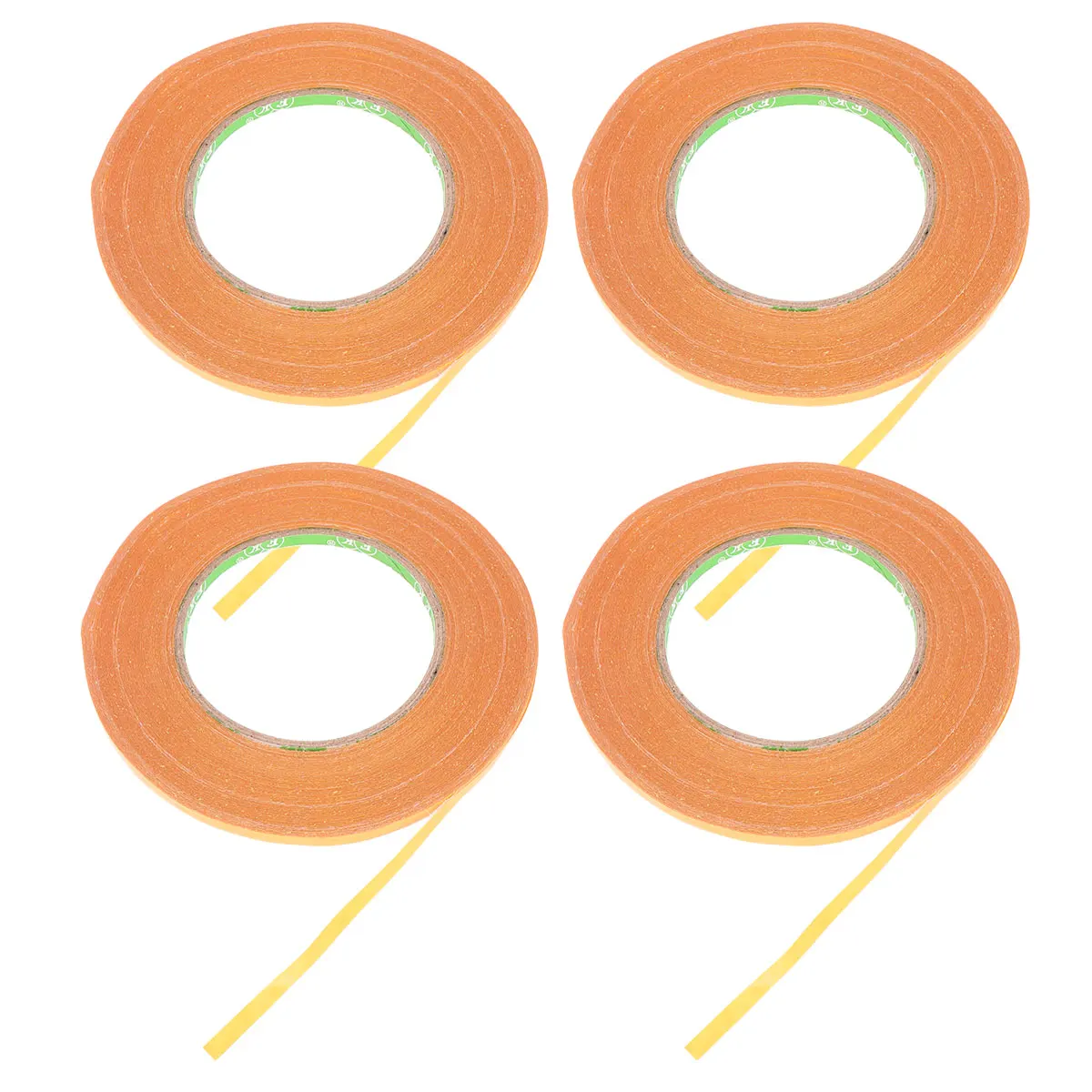 

4 Rolls Yellow Fabric Duct Tape Double Sided Strong Adhesive DIY Cloth Stage Carpet Floor Waterproof Corrosion Prevention