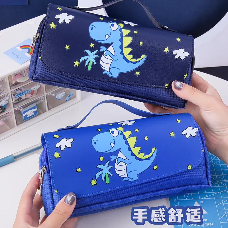 Primary and Middle School Students Pencil Bag Space Astronaut Stationery Box Boys Large Capacity Multi-layer Pen Bag Girls