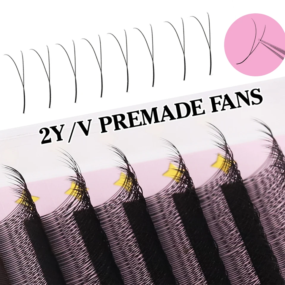 Aguud New Narrow 2d 3d 4d 5d W Eyelash Extension Premade Volume Fans Hand Made V Shape Eyelashes Natural Dense Faux Mink Lashes