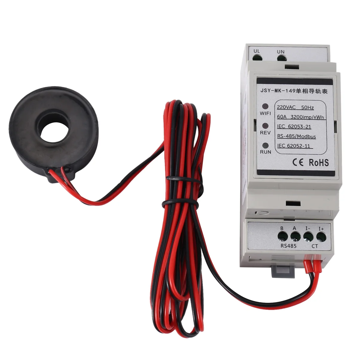 

AC Electric Power Kwh Wattmeter Voltmeter Ammeter Digital Voltage Meter Din Rail Energy Meter 9.5mm Closed Transformer