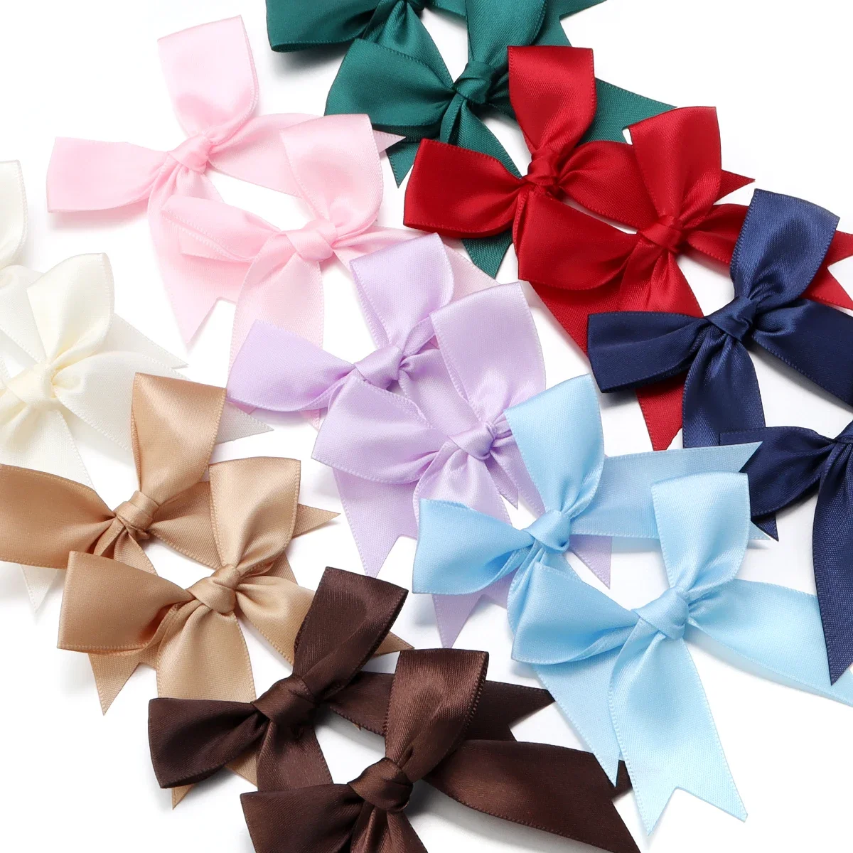 20pcs, ribbon bow craft bow pink white floral gift tie wedding decoration bow bow DIY birth party baking decoration