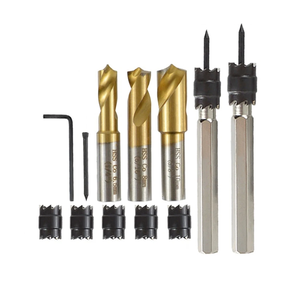 A74U 12 PCS Spot Weld Cutter Sets Double Sided, 3/8