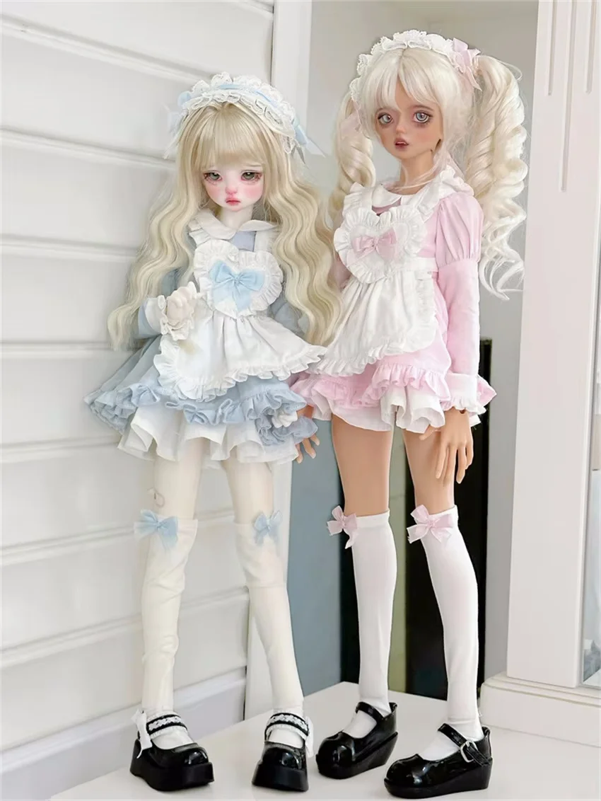 

Кукольное платье BJD 1/4 1/6, комплект из 5 предметов, короткая юбка для девочек, милая многоцветная черная, синяя, розовая [Love Maid], подарки, аксессуары для кукол