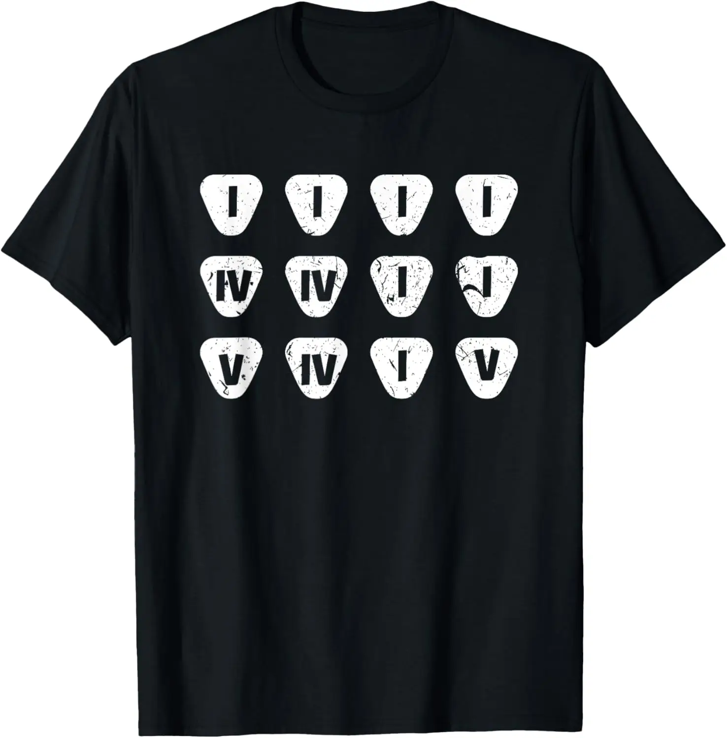 

12 Bar Blues Chord Progression Music Theory Guitar Pick T-Shirt