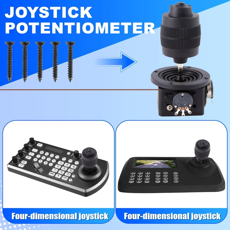 B53C 4 ejes D400B-M2 5K Joystick potenciómetro basculante Hall Joystick resistencia dimensional 5K sellado con interruptor de botón