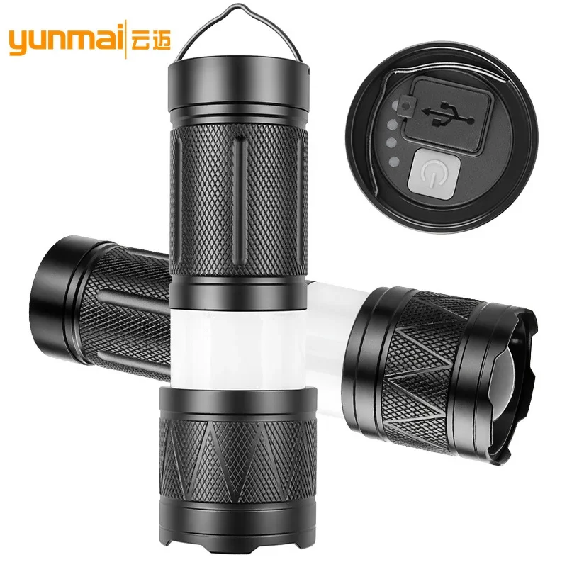 

Super Bright Zoomable LED Flashlight with Hook - Outdoor Camping Light