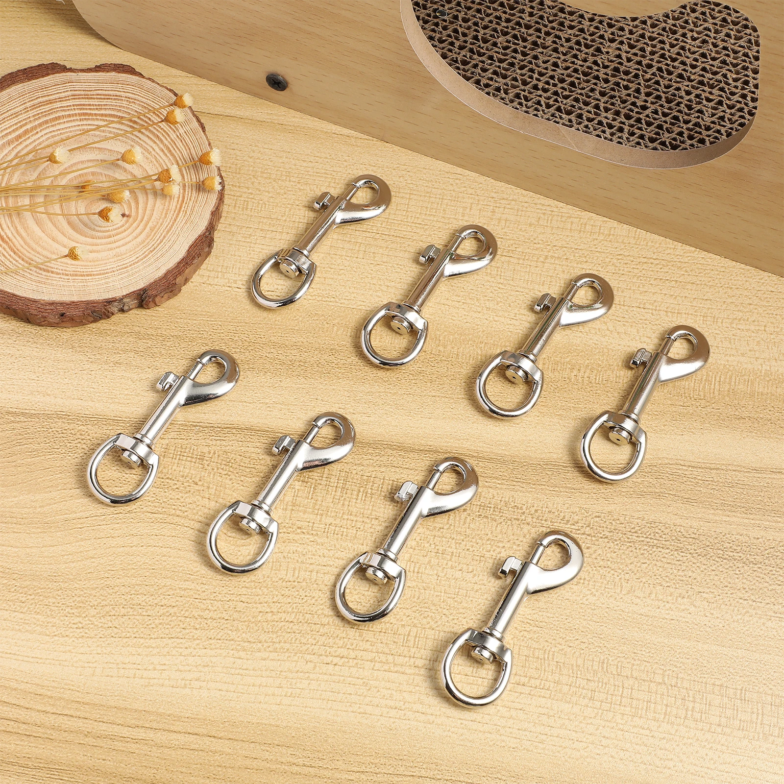 

24 Pcs Alloy Lock Hooks 68mm 15mm Durable Metal Clips Pet Leash Snap Hook Metal Snap Hooks Set Dog Supplies Portable
