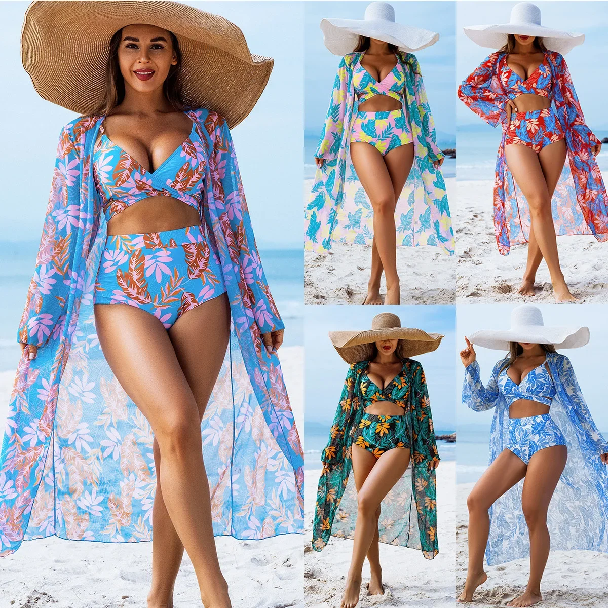 

Sexy Three-Piece Bikini Swimsuit for Women High-End Fashionable Ningya New Arrival Sportswear And Bag Accessories
