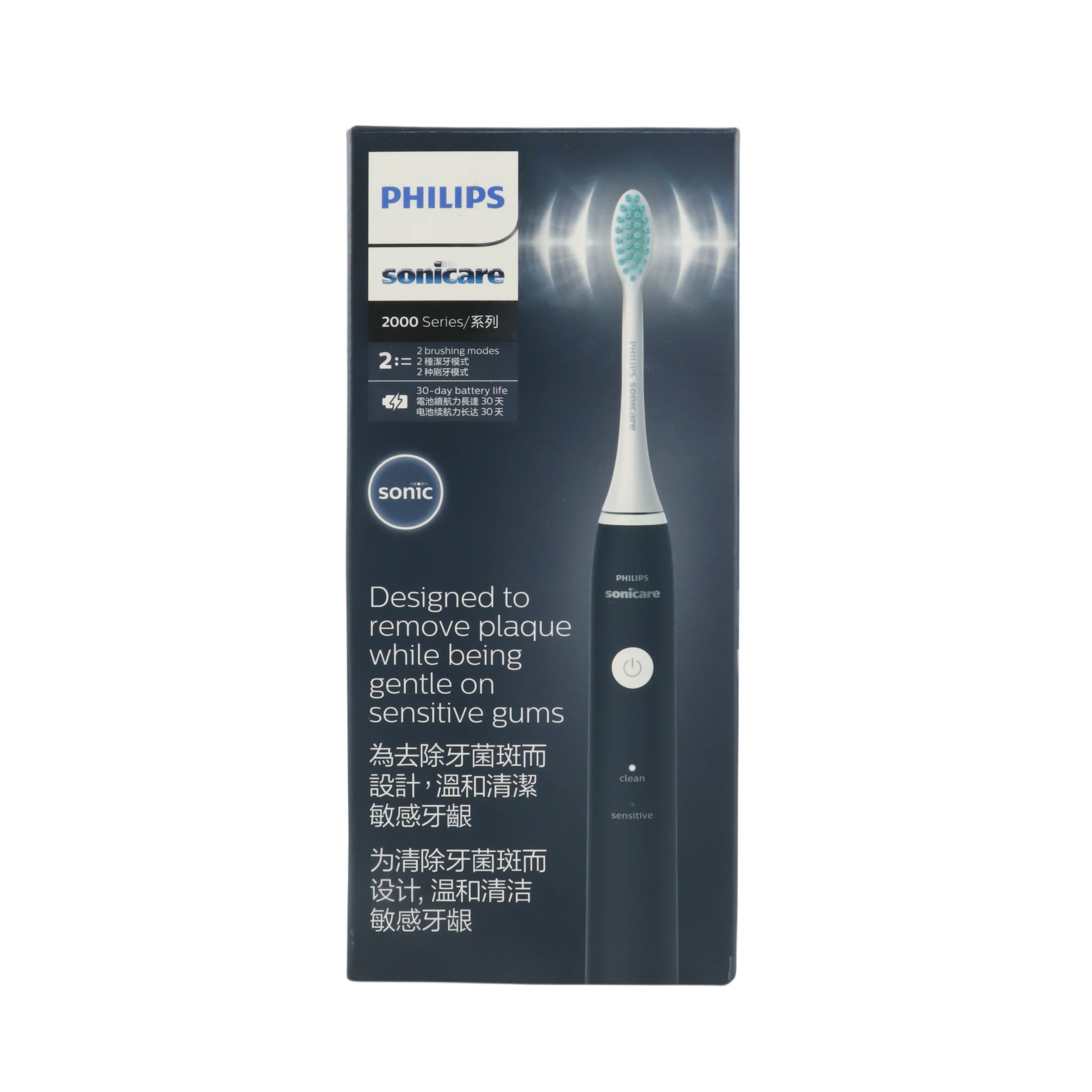 Philips Sonicare 2000 series HX2431/06 electric toothbrush Adult Sonic toothbrush Black, White