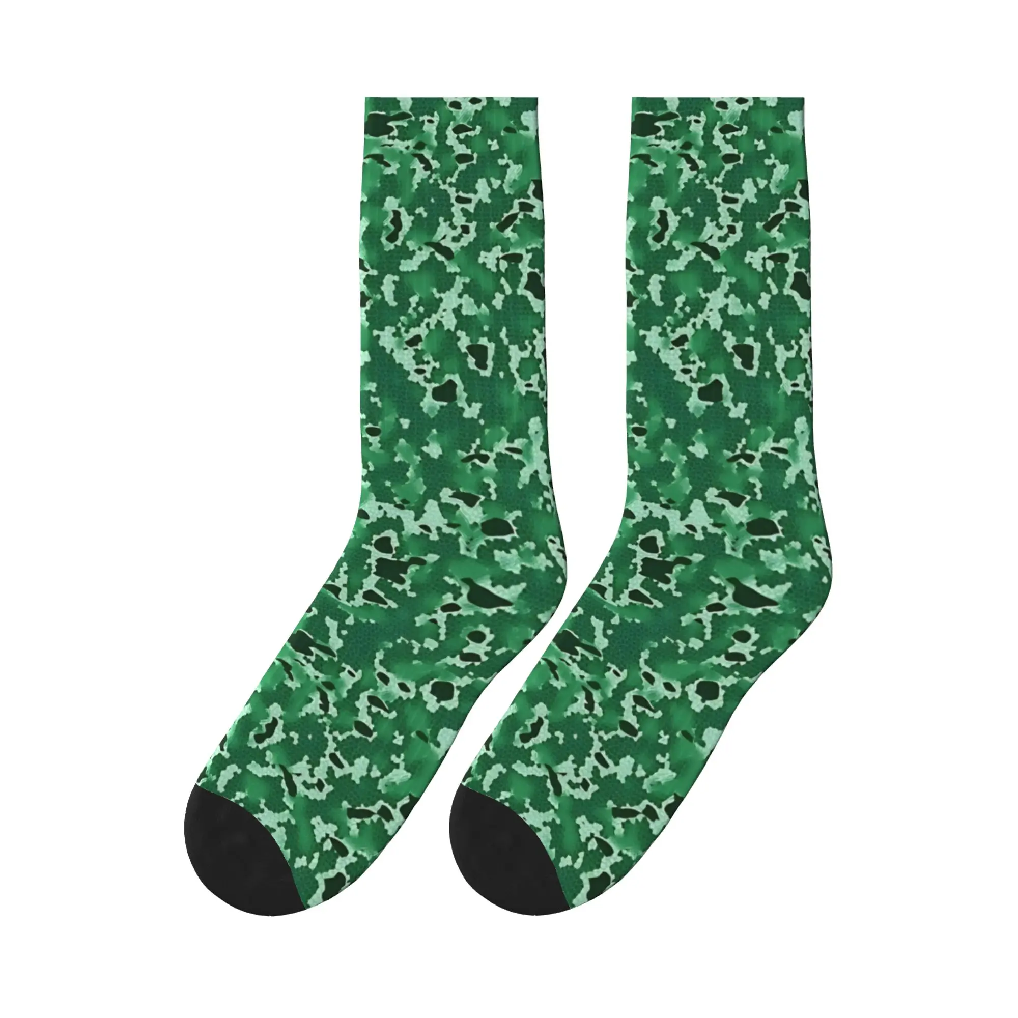 

Green Cyber Camouflage 2503656210.4457 Socks Kawaii Stockings Adults Men Warm Soft Cycling Socks Spring Printed Anti Skid Socks