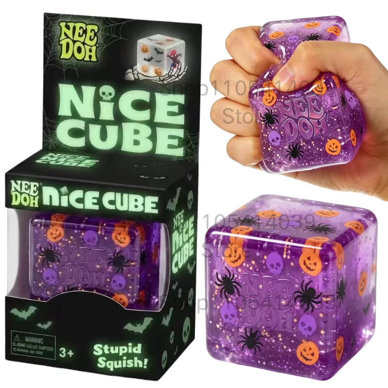 brinquedo-sensorial-macio-schylling-needoh-aranha-e-abobora-para-apertar-alivia-o-estresse-presente-de-halloween