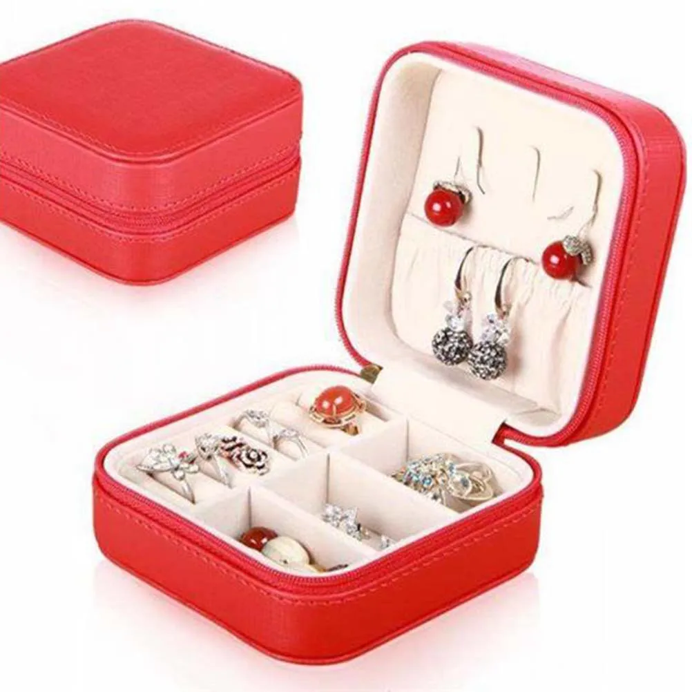 Travel Jewelry Pouch Holder Small Case Jewellery Boxes Traveling Size Organizer