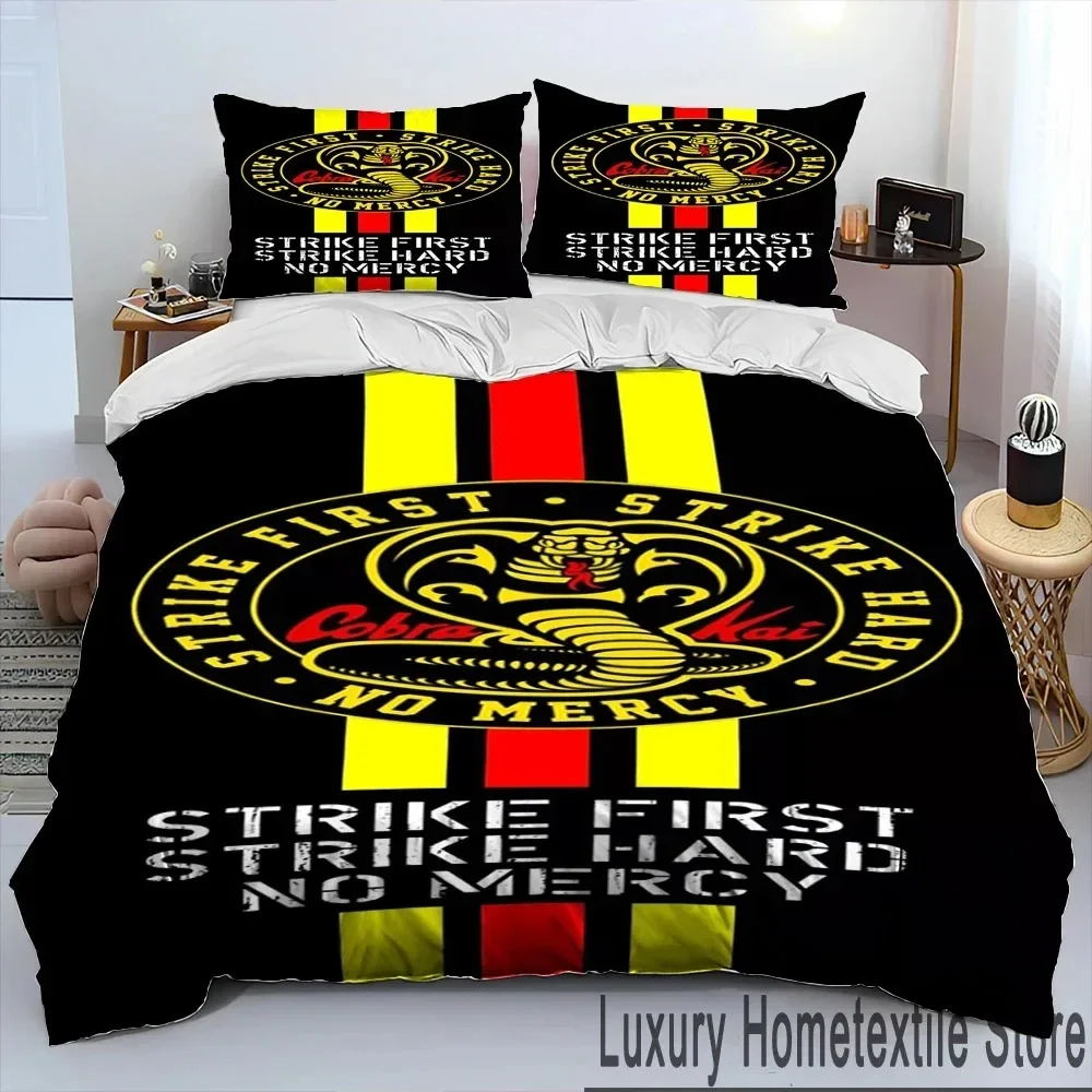 3D Cobra Kai Amanda TV Karate Comforter Bedding Set,Duvet Cover Bed Set Quilt Cover Pillowcase,King Queen Size Bedding Set kids