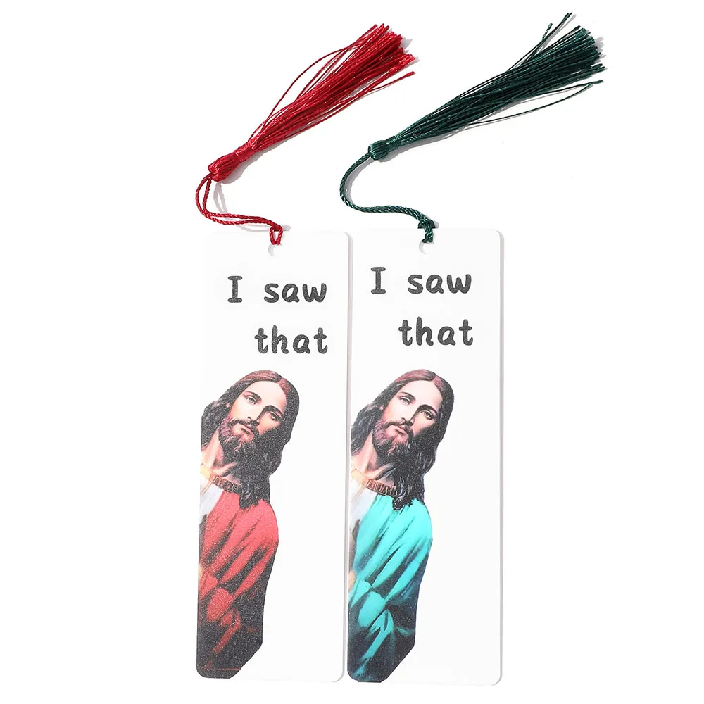 Creative double-sided printed acrylic bookmarks with religious beliefs, practical and exquisite reading bookmarks.